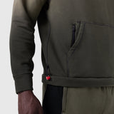 1121. Tech-Terry™ Training Hoodie - Olive Sun Fade "Blade"