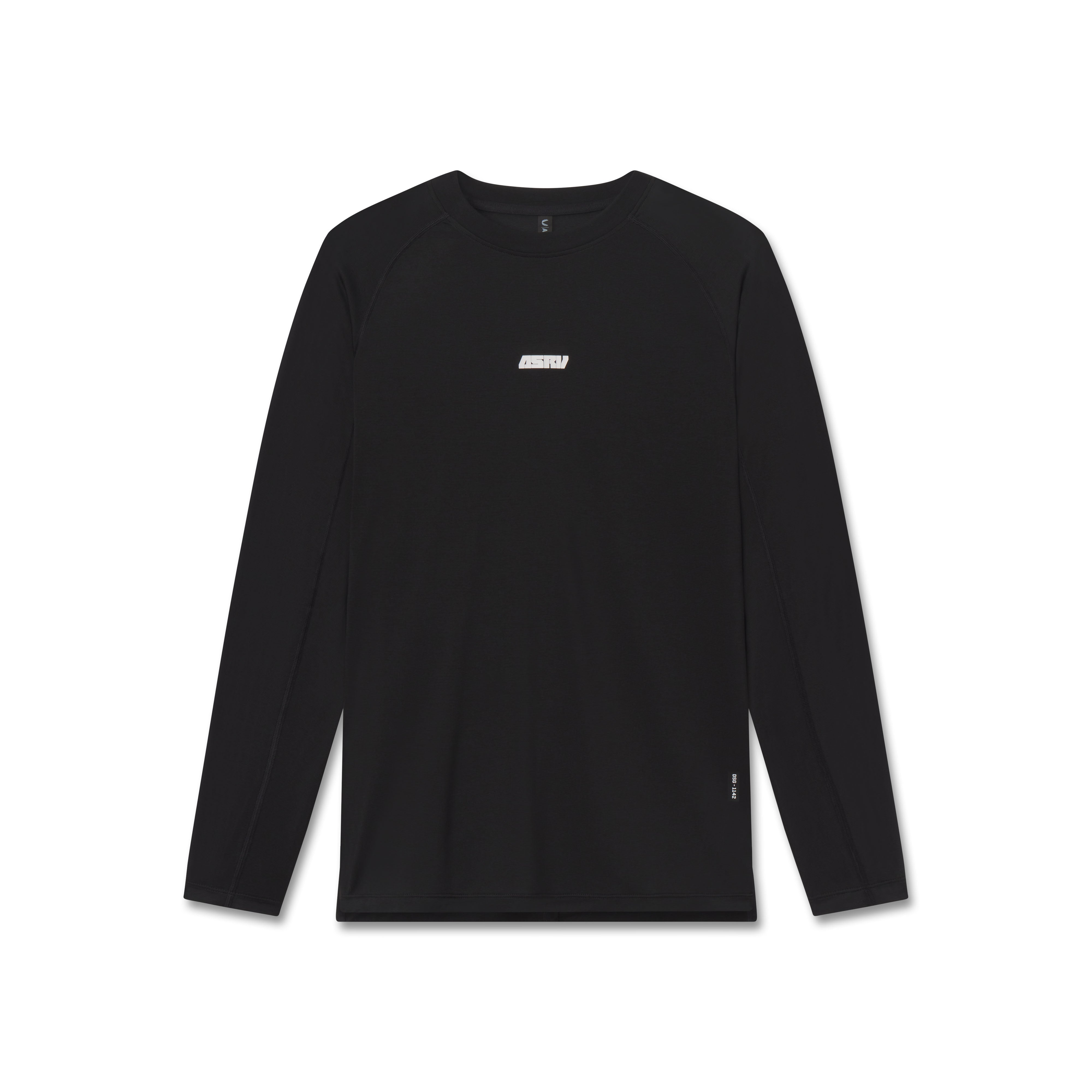 flatlay Polartec® Delta Longsleeve in black, front view