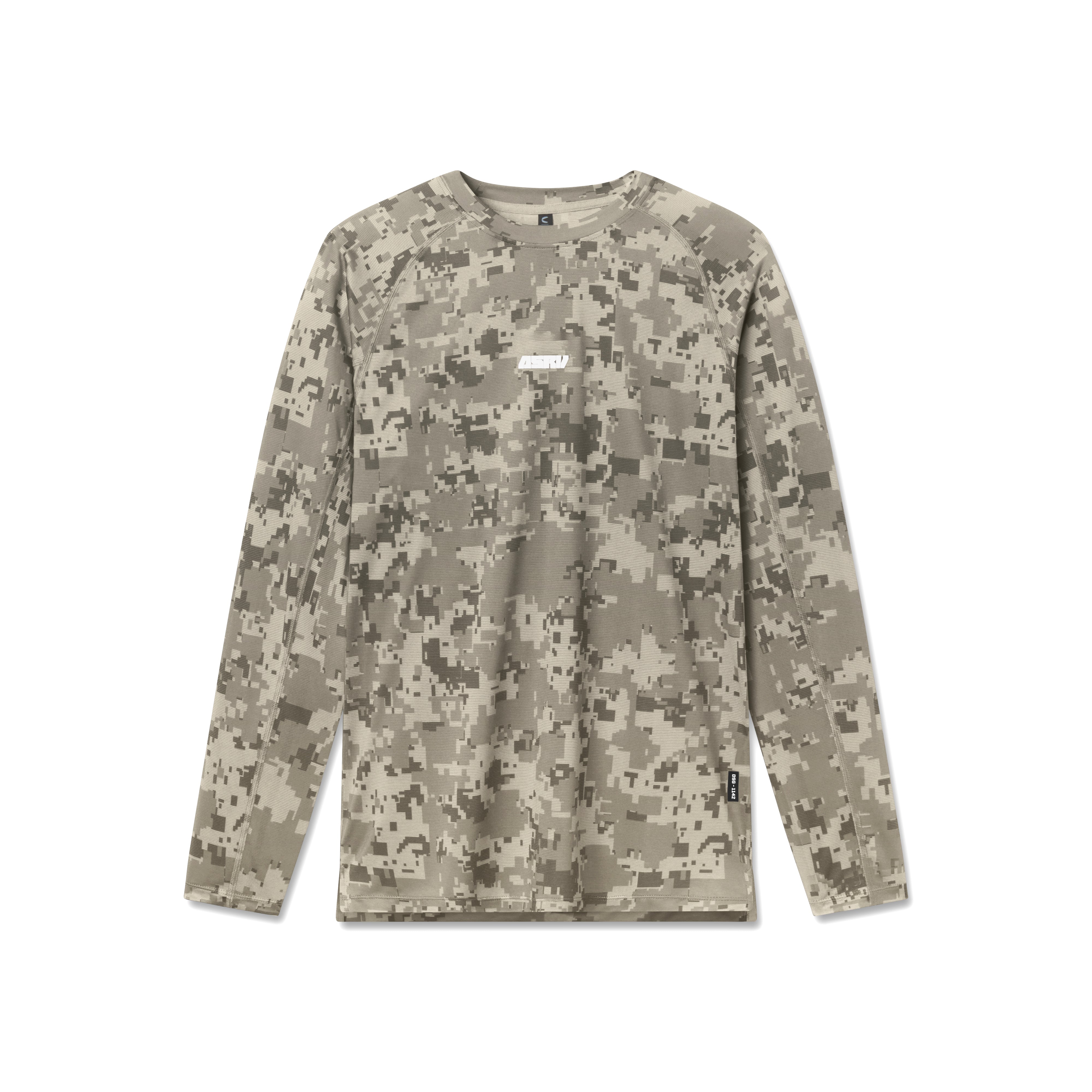 flatlay Polartec® Delta Longsleeve in digital camo, front view