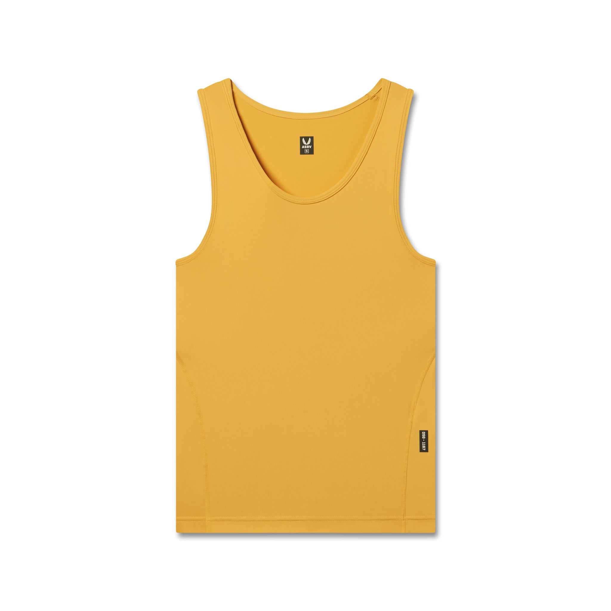flatlay LYCRA® ADAPTIV Baselayer Tank in amber, front view