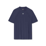 flatlay Laser-Vent Training Tee in navy, front view