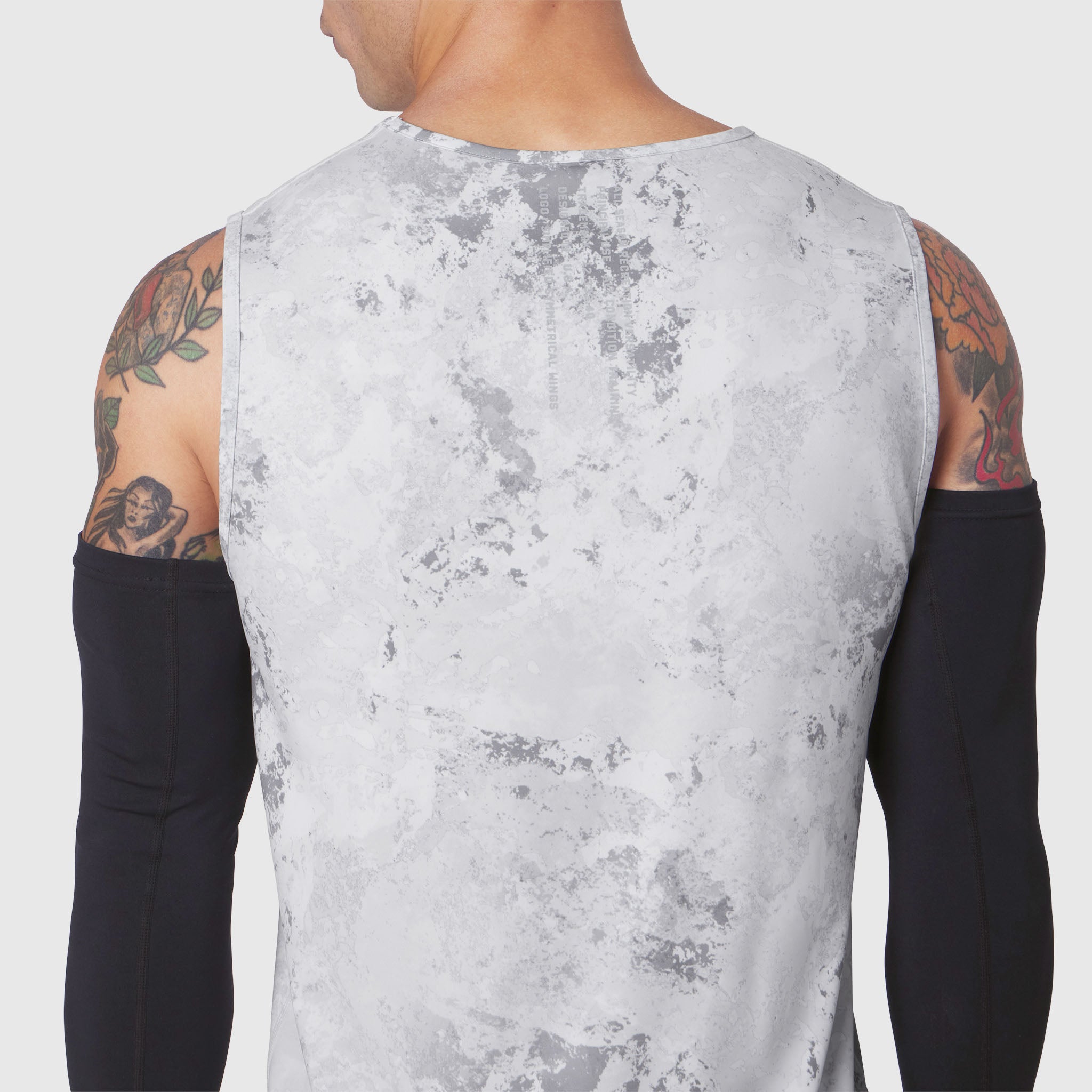 Warpflexx-Lite® Training Tank in Sedona Snow Camo worn by model, back view