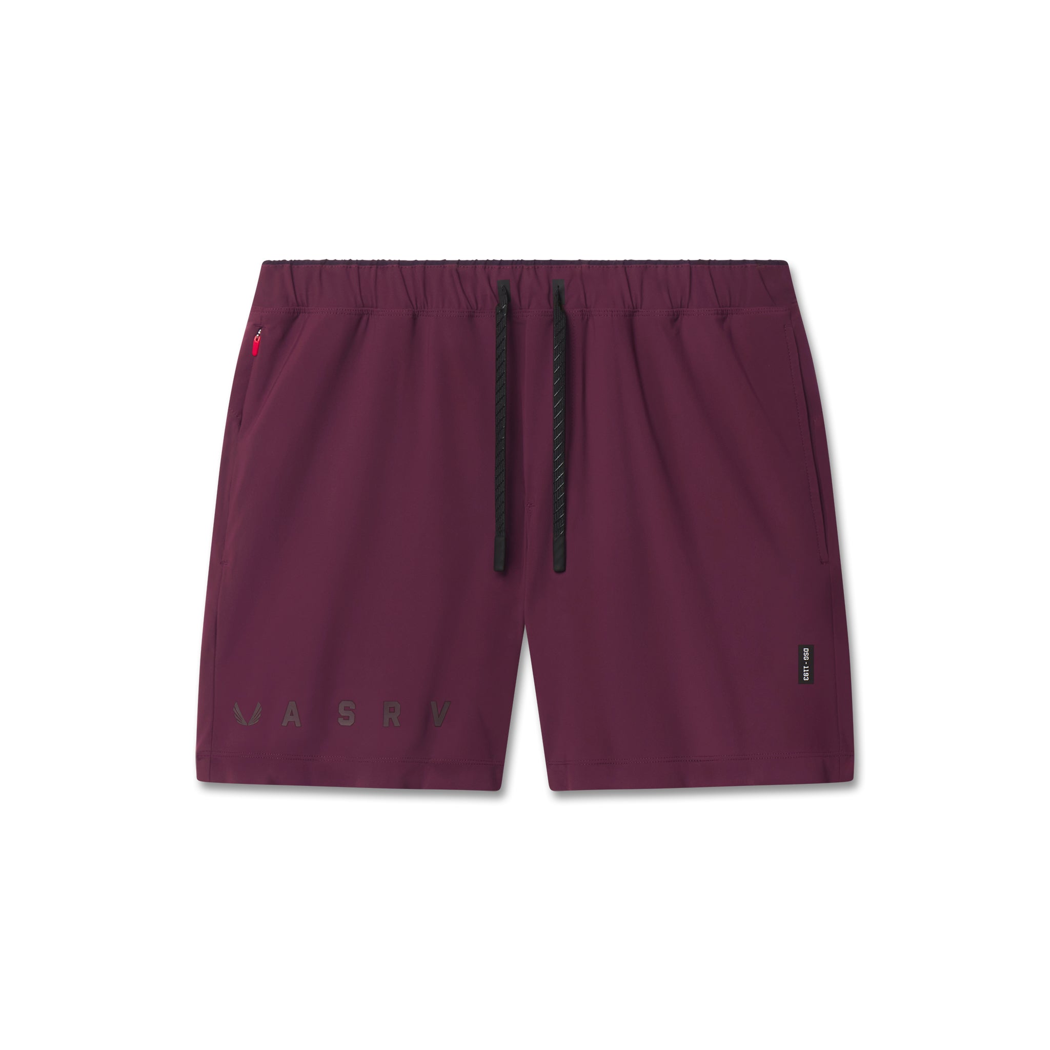 flatlay Revolutional Training Short in merlot, front view