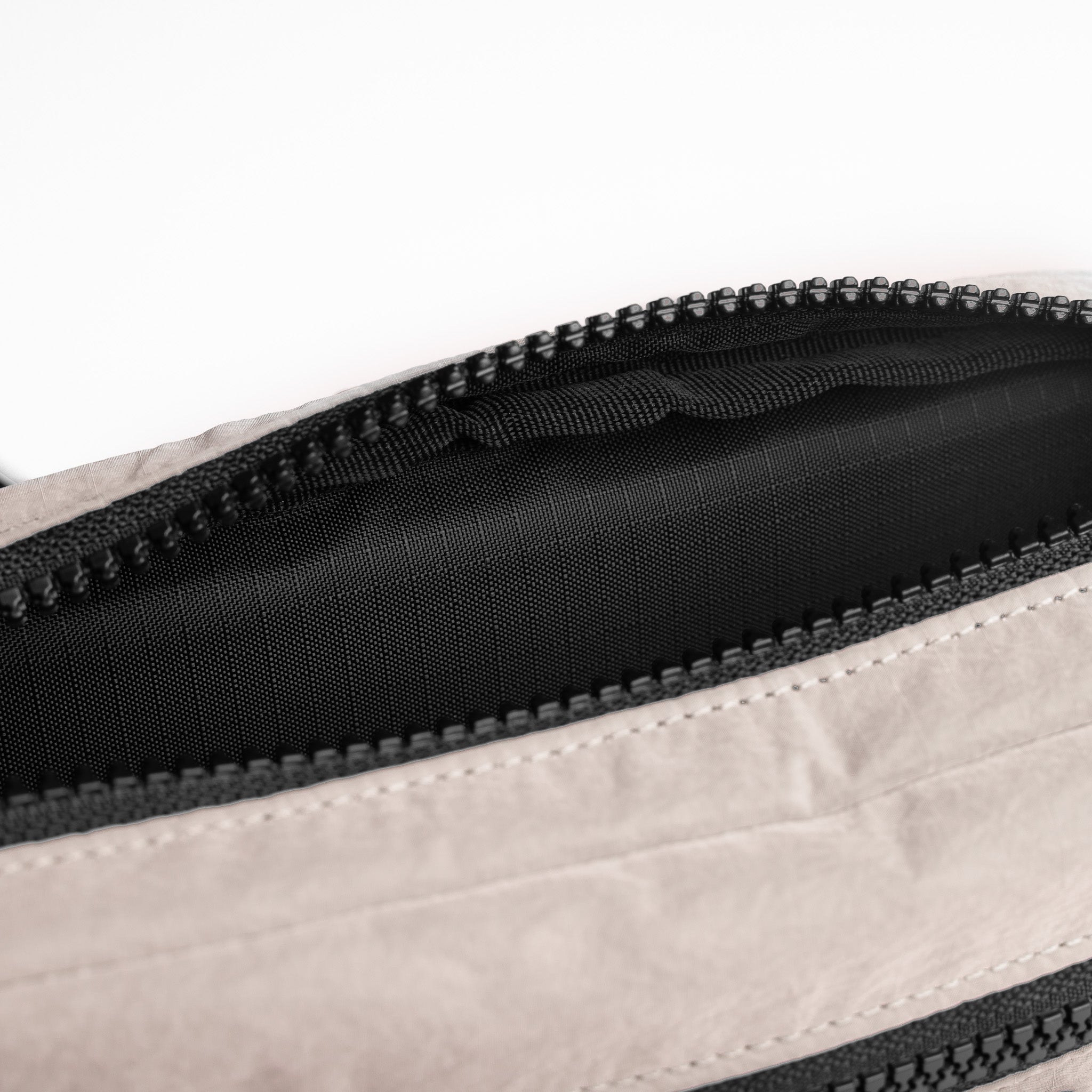 Flatlay 1231 Ripstop Crossbody Bag in Chai, open interior detail