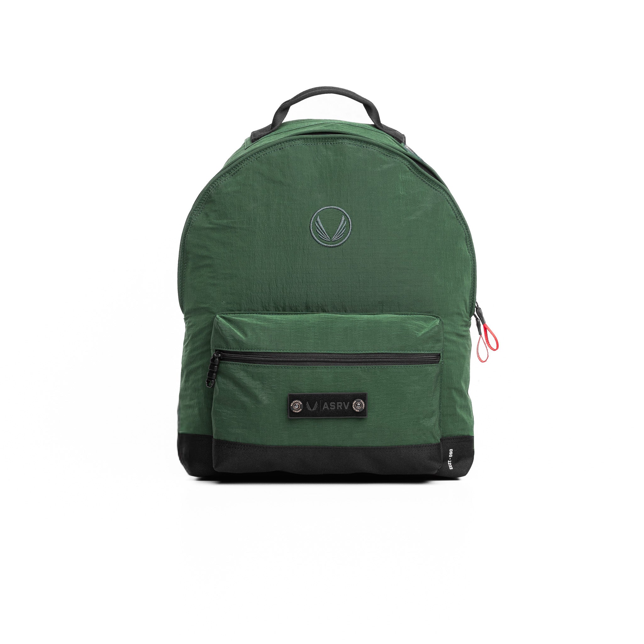 Flatlay 1233 Ripstop Backpack in forest green, front view