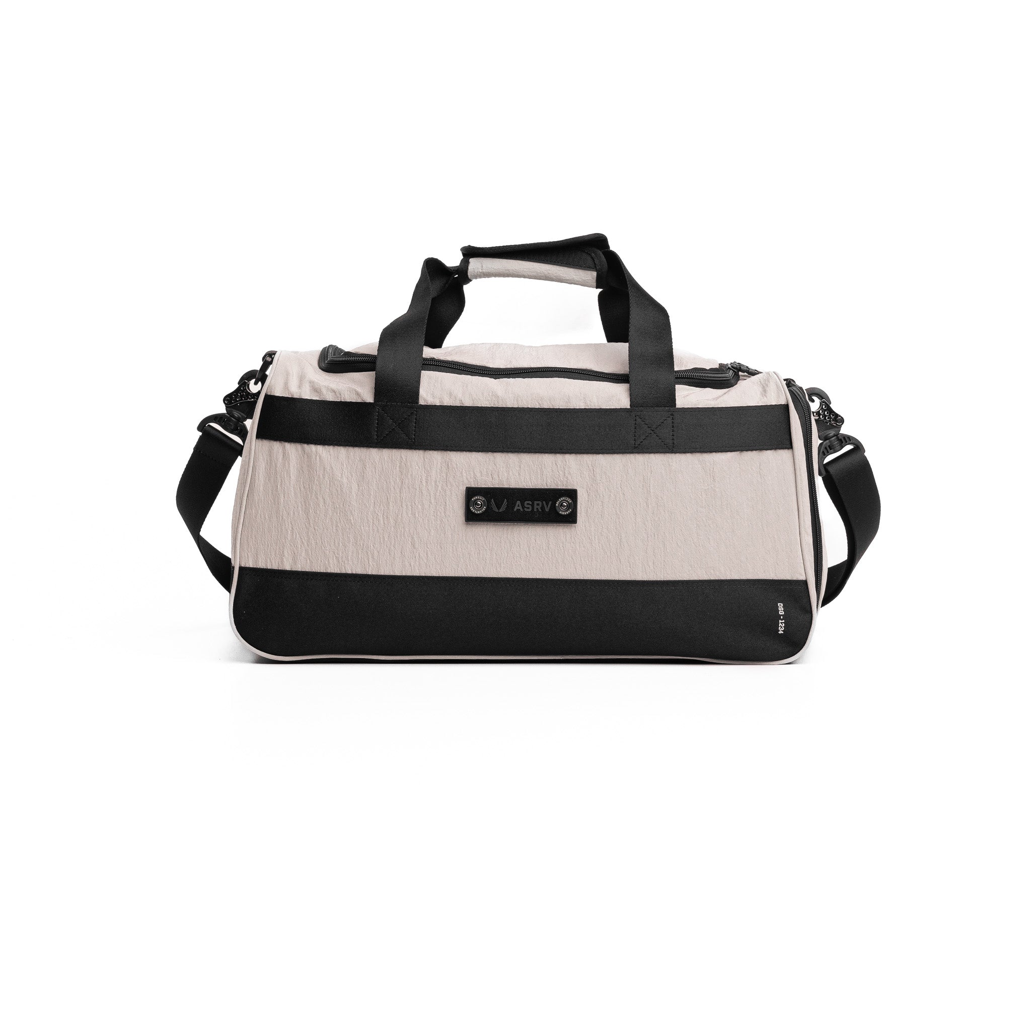 Flatlay 1234 Ripstop Duffle Bag in Chai, front view