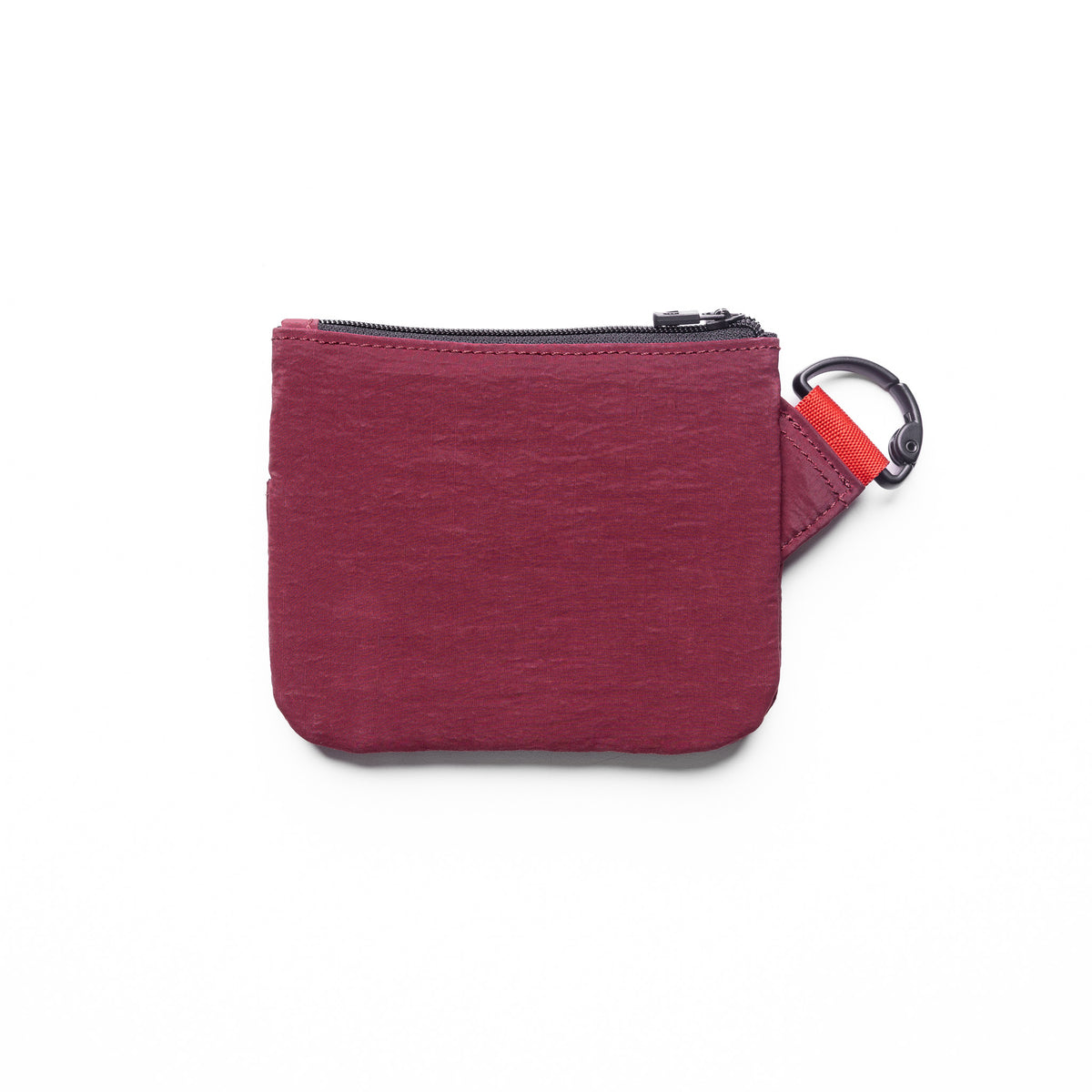 Flatlay 1235 Ripstop Clip Bag in crimson, front view