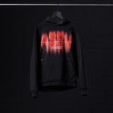 0874. Tech-Terry™ Zip Pocket Hoodie - Black "Target Acquired"