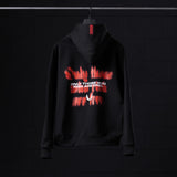 0874. Tech-Terry™ Zip Pocket Hoodie - Black "Risk Protocol"