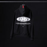 0874. Tech-Terry™ Zip Pocket Hoodie - Black "Global Reach"