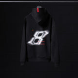 0874. Tech-Terry™ Zip Pocket Hoodie - Black "Infinite Mindset"