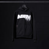 0874. Tech-Terry™ Zip Pocket Hoodie - Black "Signal Lost"