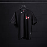 0797. Tech Essential™ Relaxed Tee - Black "Infinite Mindset"