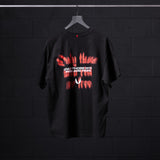 0797. Tech Essential™ Relaxed Tee - Black "Risk Protocol"