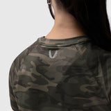 W018. AeroSilver® Cropped Tee - Dark Camo