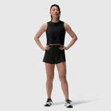 W026. Aerotex™ Side Split Run Short - Black