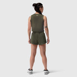 W026. Aerotex™ Side Split Run Short - Olive