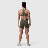 W039. Lycra® Hybrid Sports Bra - Olive