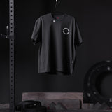 0797. Tech Essential™ Relaxed Tee - Black "RP Blur"