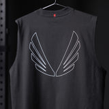 0807. Tech Essential™ Relaxed Cutoff - Black "Outline"