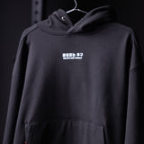 0874. Tech-Terry™ Zip Pocket Hoodie - Black "Marble 8"