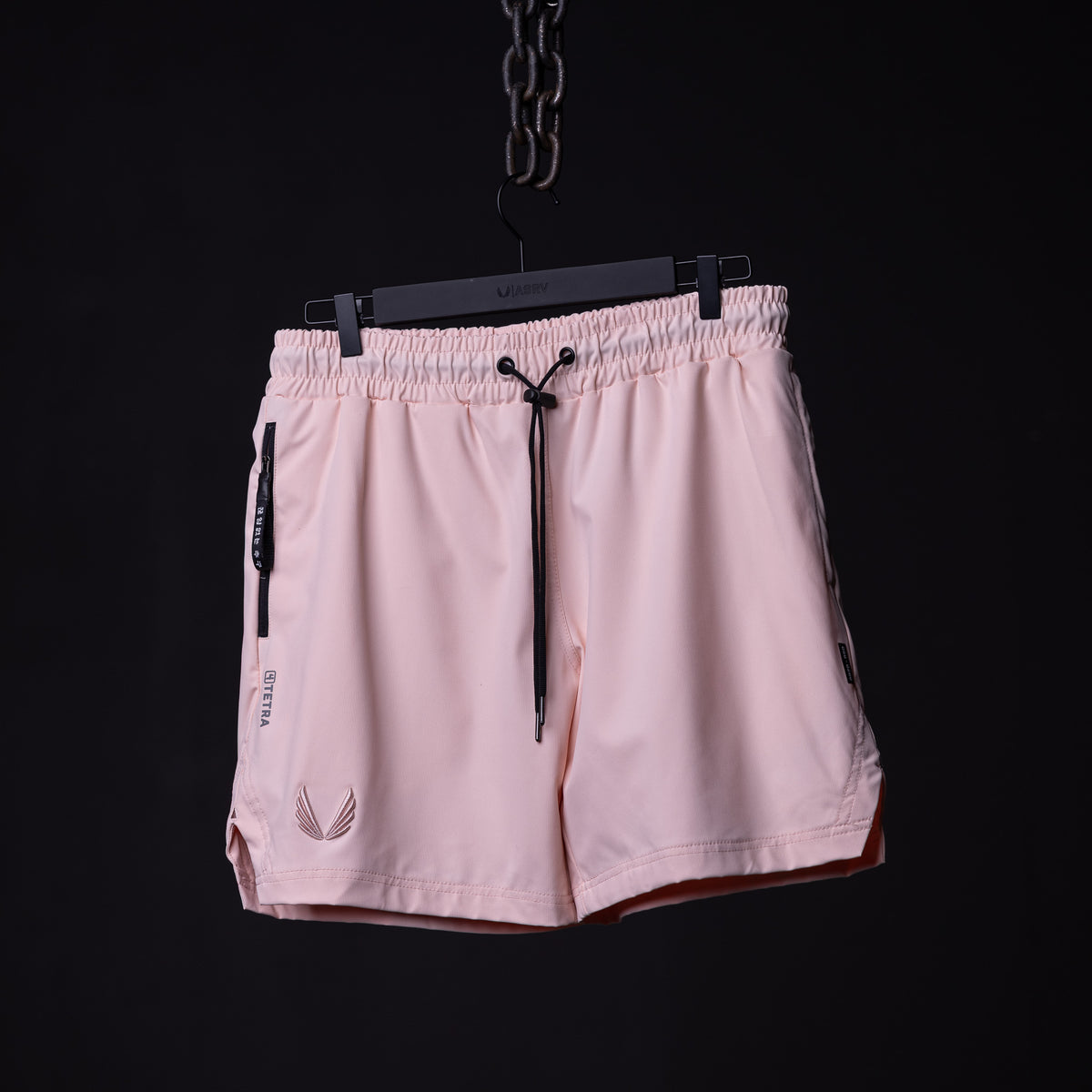 SP'21 Coastal Training Short in pink, front view on black hanger