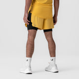 0953. Aerotex™ Hybrid Liner Short - Amber/Black