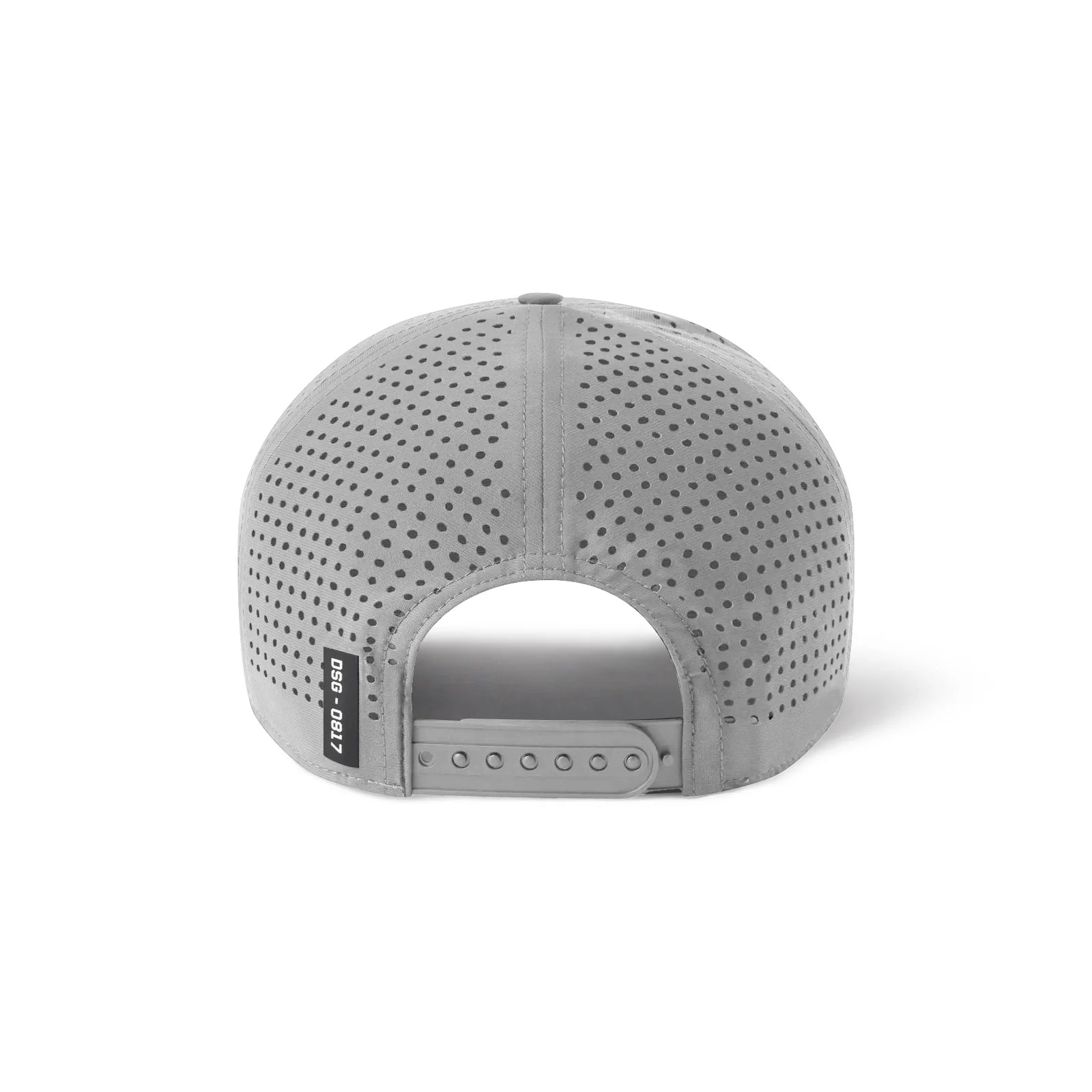 flatlay Tetra-Lite A-Frame Hat in Slate Grey with perforated design, back view