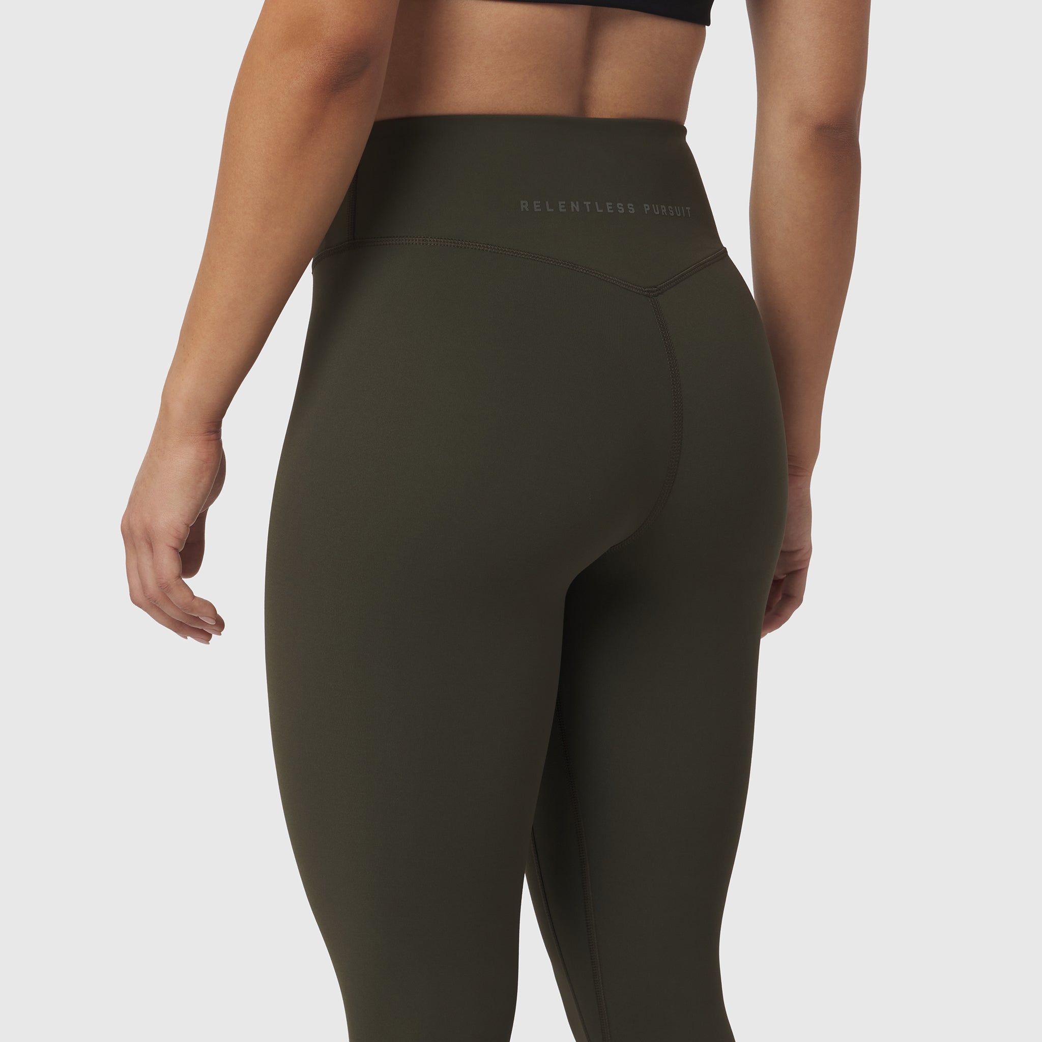 W002 LYCRA® ADAPTIV Legging in olive, rear view on model
