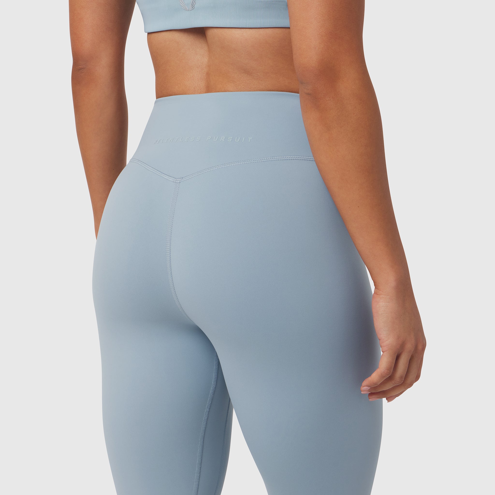 W002 LYCRA® ADAPTIV Legging in light sky, back view on model