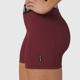 W027. LYCRA® Ribbed Short - Crimson