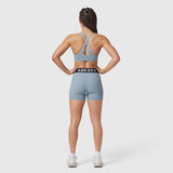 W027. LYCRA® Ribbed Short - Light Sky