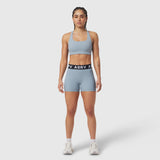 W027. LYCRA® Ribbed Short - Light Sky