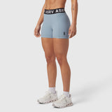 W027. LYCRA® Ribbed Short - Light Sky