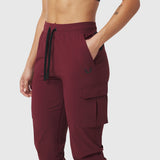 W032. Tetra-Lite® Cargo High Rib Jogger - Crimson