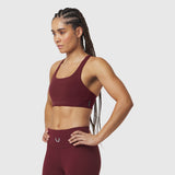 W039. LYCRA® Hybrid Sports Bra - Crimson