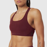 W039. LYCRA® Hybrid Sports Bra - Crimson