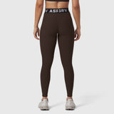 W071. LYCRA® Ribbed Legging - Dark Earth