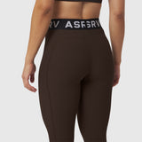 W071. LYCRA® Ribbed Legging - Dark Earth