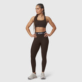 W071. LYCRA® Ribbed Legging - Dark Earth