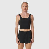 W022. LYCRA® 2-in-1 Tank Top - Black