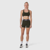 W027. LYCRA® Ribbed Short - Olive