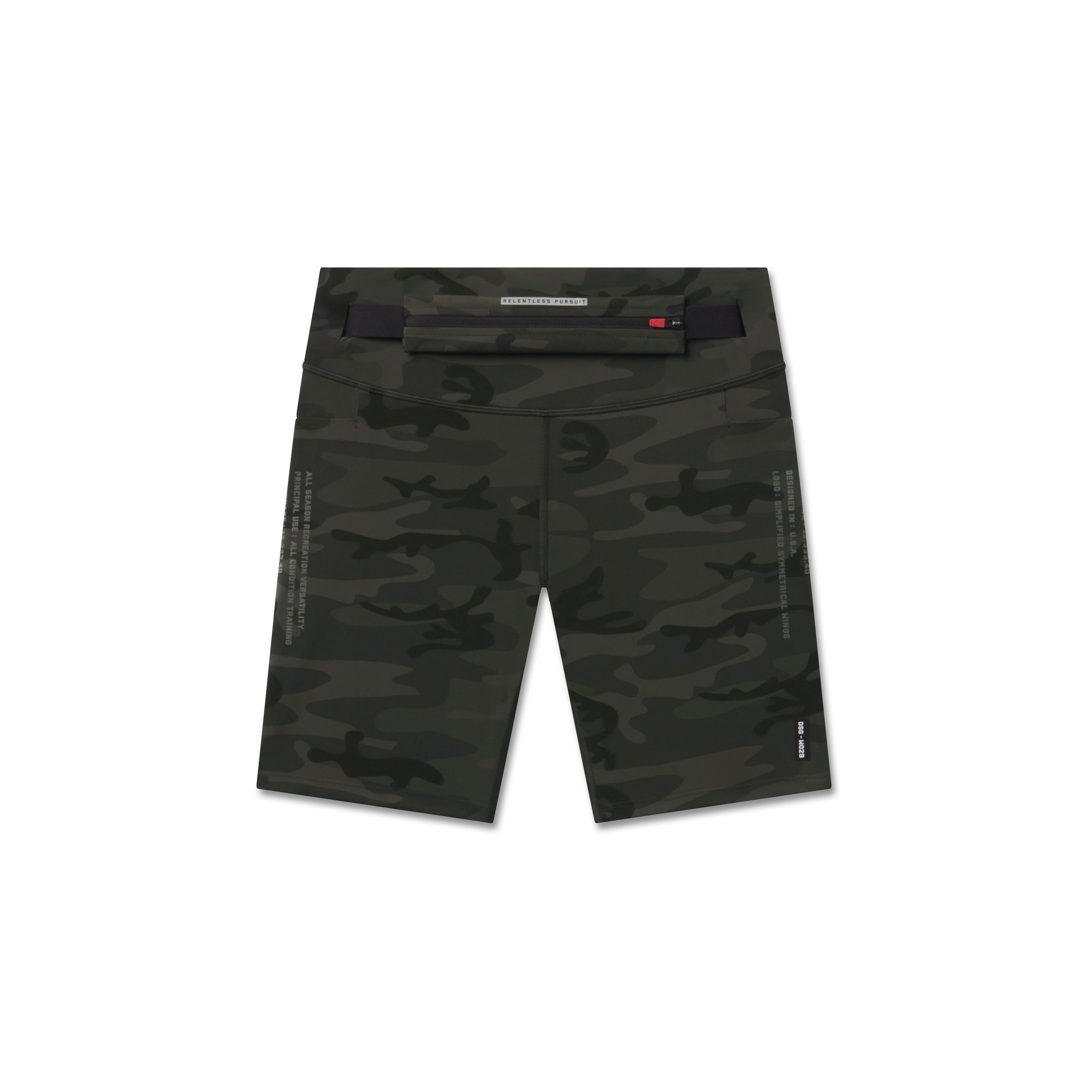LYCRA® 3-in-1 Biker Short in dark camo, front view