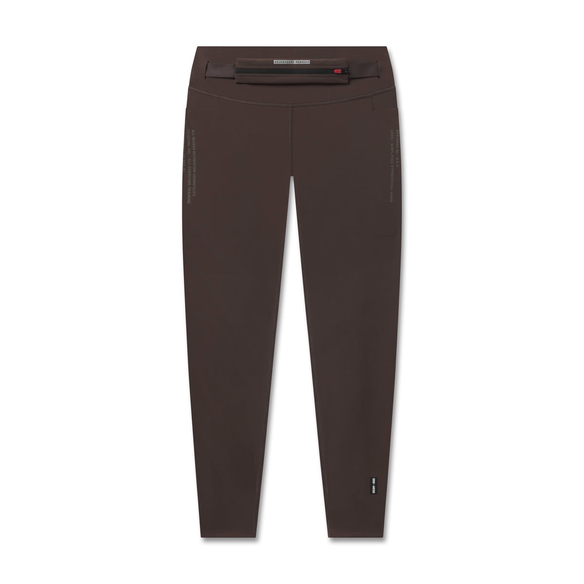 W030 LYCRA® 3-in-1 Legging in dark earth, front view