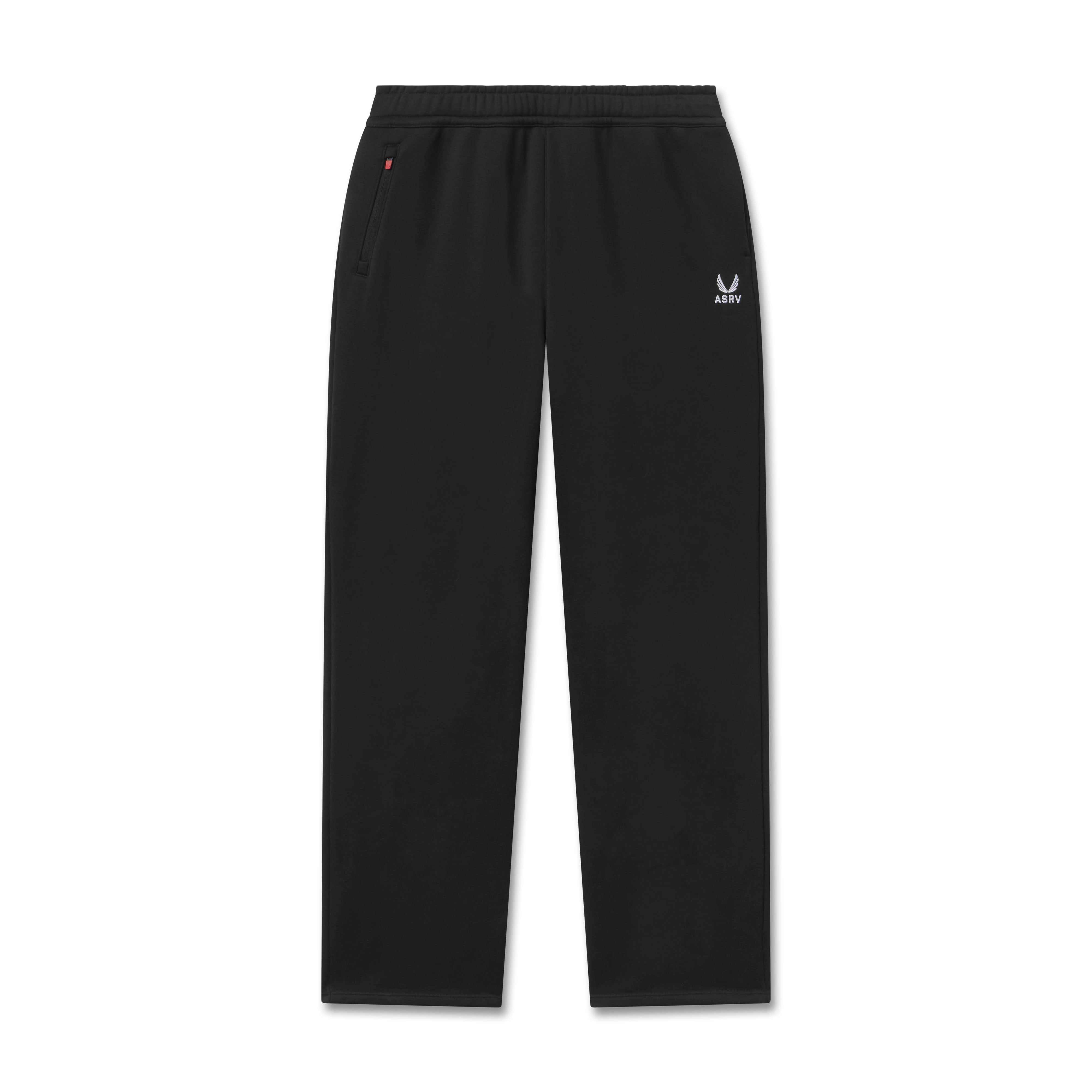 W034 Sorona® Terry Straight Leg Sweats in black, front view