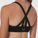 W039. LYCRA® Hybrid Sports Bra - Dark Camo