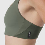 W039. LYCRA® Hybrid Sports Bra - Sage
