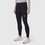 W055. Lycra® Ribbed Running Tight - Black