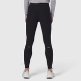W055. Lycra® Ribbed Running Tight - Black