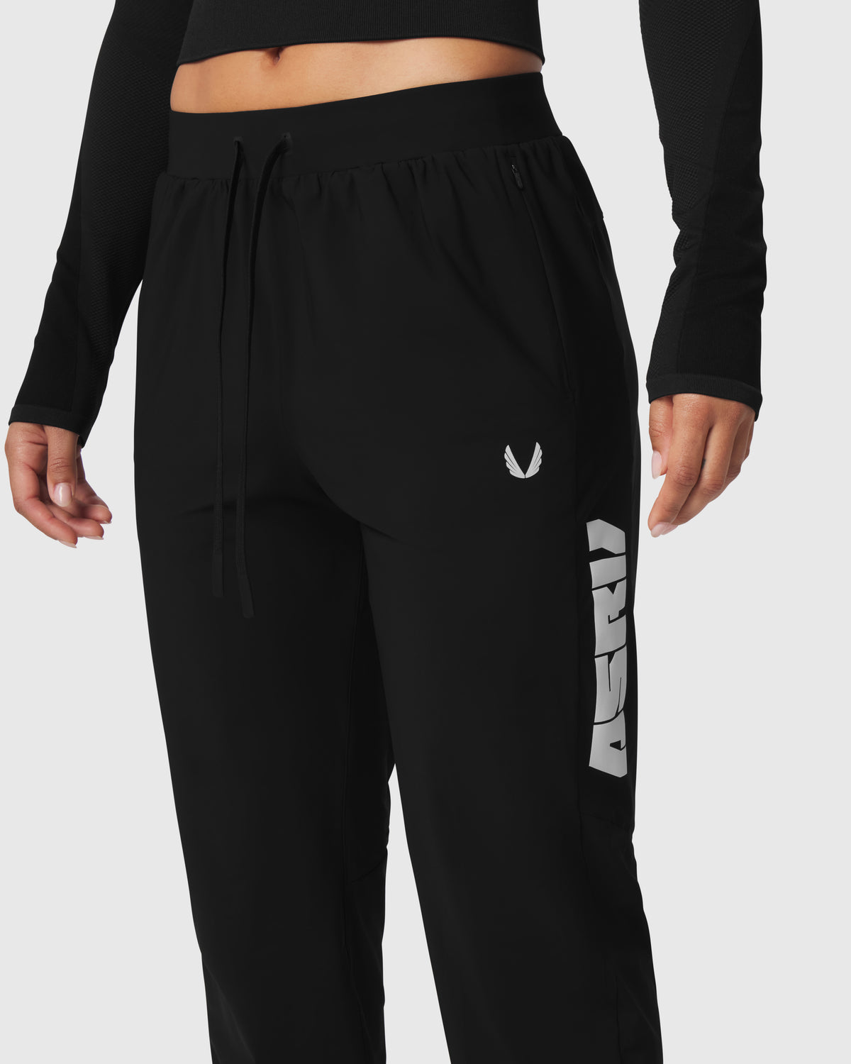 W109. Tetra-Lite® Cuffed Training Jogger - Black "Blade"